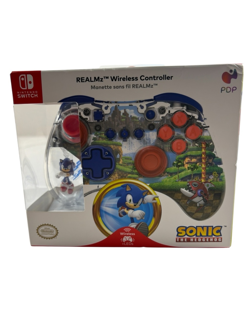 Nintendo Switch REALMz Wireless Controller Sonic The Hedgehog Green Hill Zone